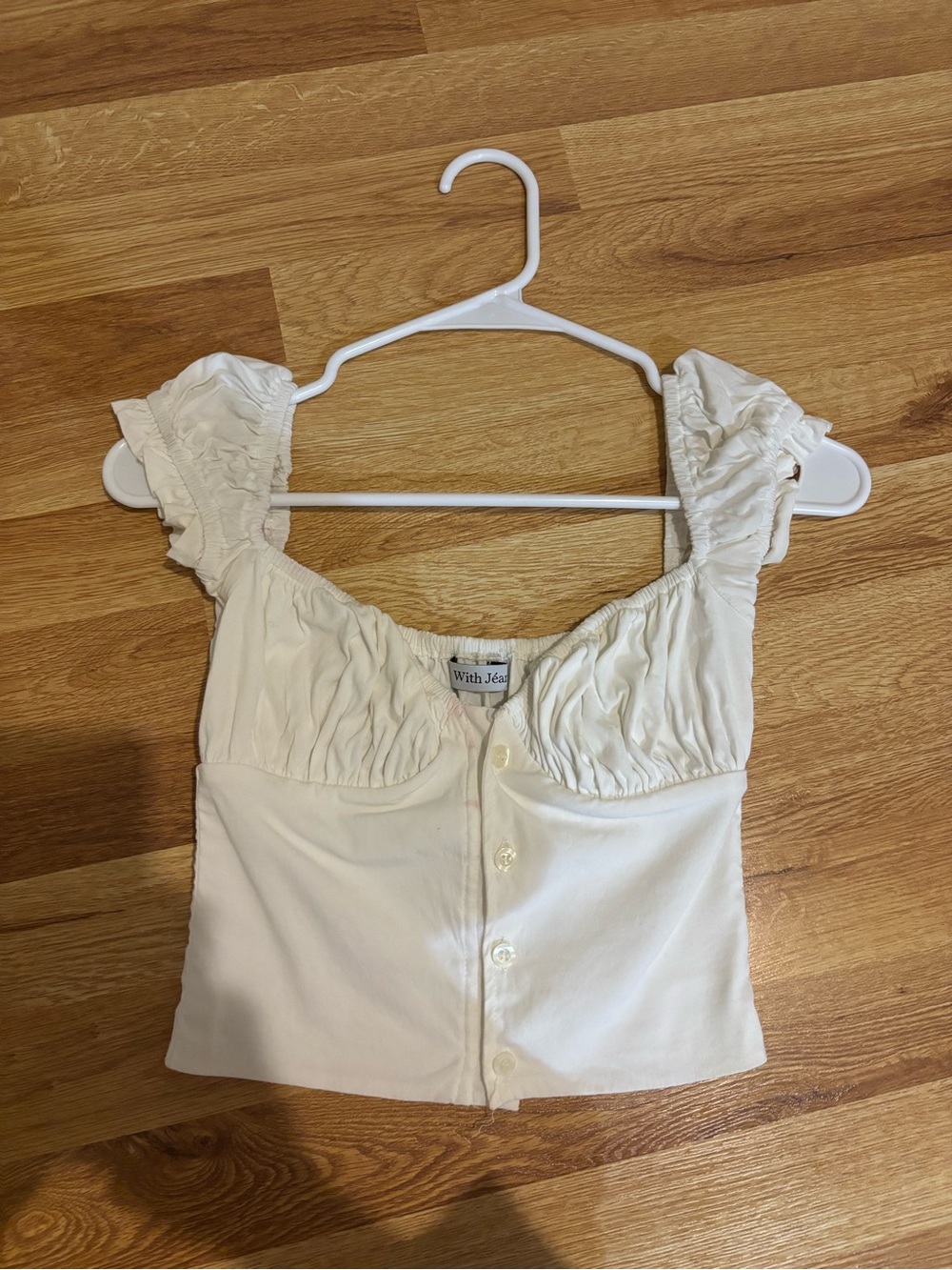 With Jean Louie Top in white